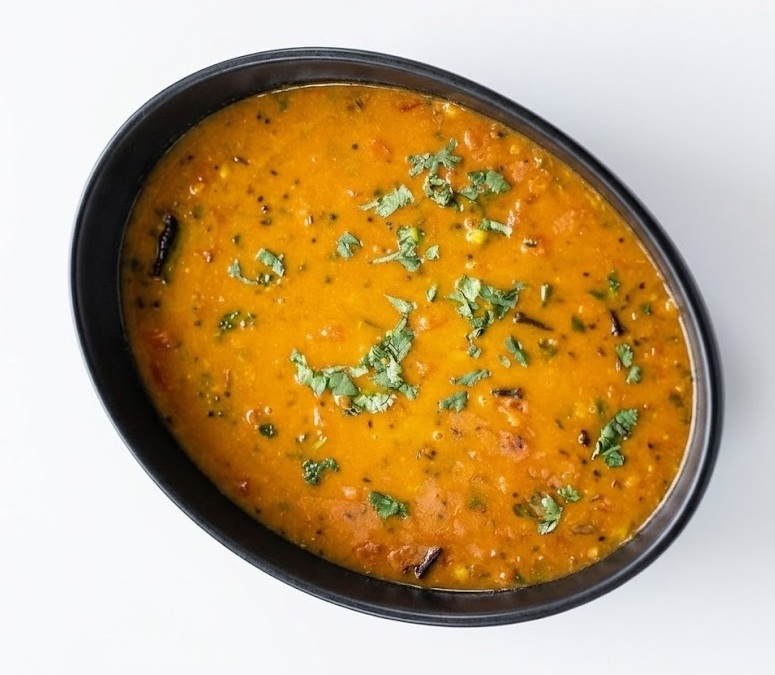 Gujarati Dal - sweet-and-tangy lentil soup served at Mummy's Tiffin, North York