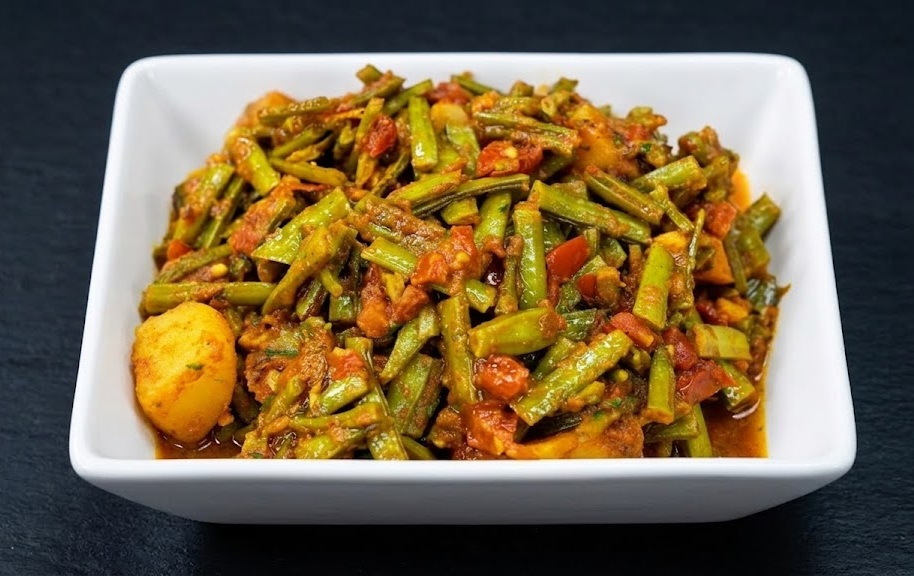 Guvar Bataka Sabji - traditional Gujarati cluster beans and potato sabzi in North York
