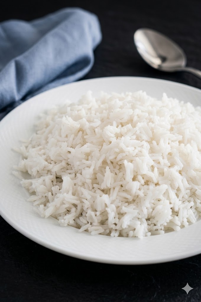 Steamed basmati rice - a staple of every Mummy's Tiffin plan in North York