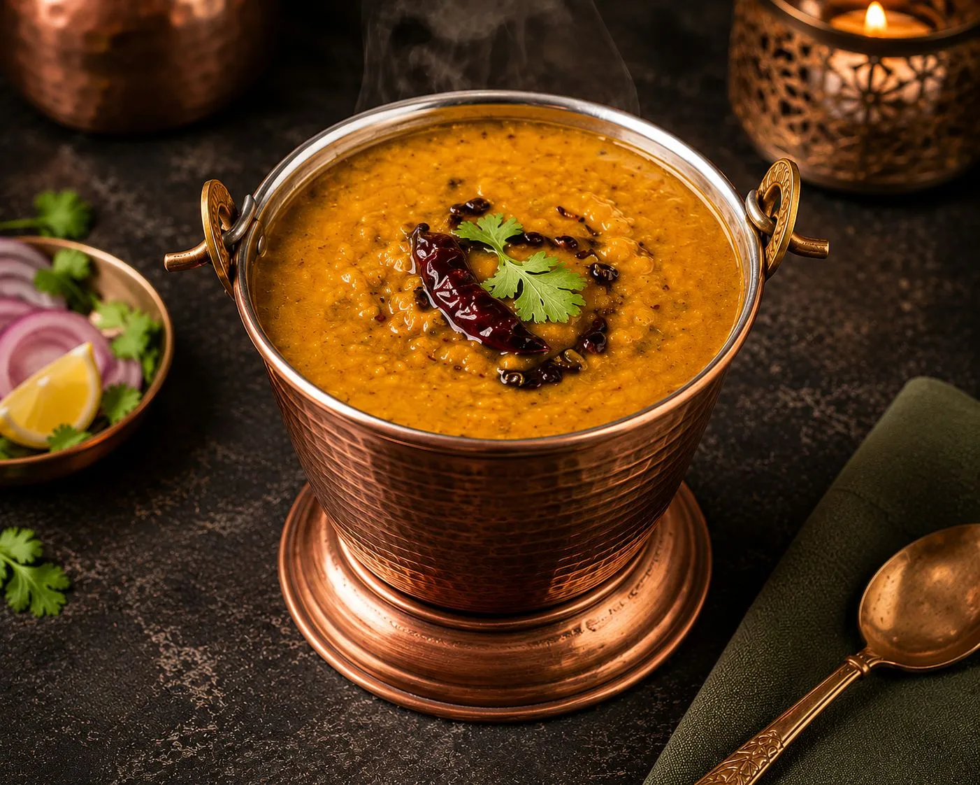 Dal Fry with Jeera Rice - Aromatic yellow dal and cumin rice at Mummy's Tiffin, North York